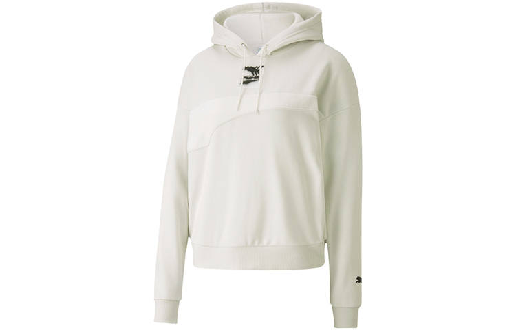 PUMA Sweatshirts Women's Smoke Gray Hooded Moderate Regular