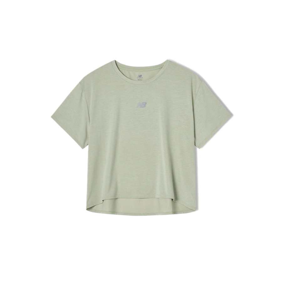 New Balance New Balance FW24 Regular T Shirt Women's Khaki Fabric