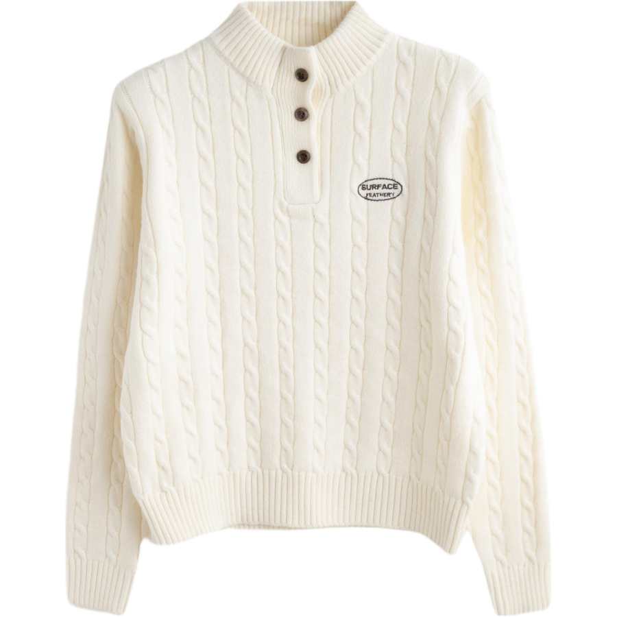 Tonlion Sweaters Women's Ecru Half Turtleneck Moderate Other