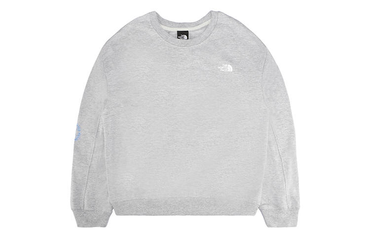 THE NORTH FACE Crew Neck Sweatshirt Spring Fall Winter Women's Light Gray
