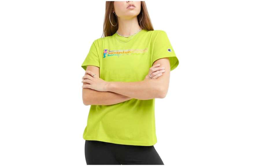 Champion T Shirts Women's Crew Neck Moderate Straight Fit