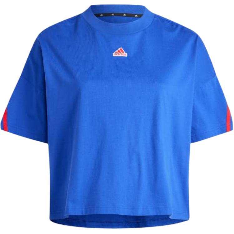 Adidas Adidas Drop Shoulder Sleeve T Shirt Women's Semi Transparent Blue