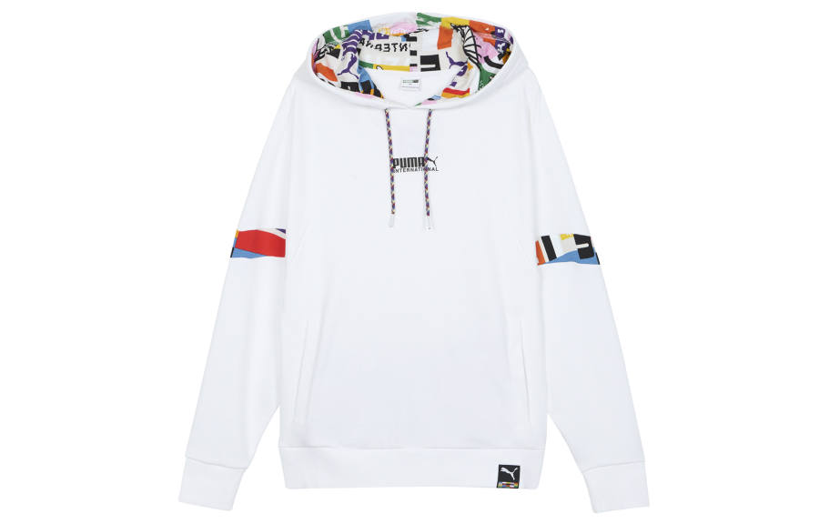 PUMA Sweatshirts Women's White Hooded Moderate Regular