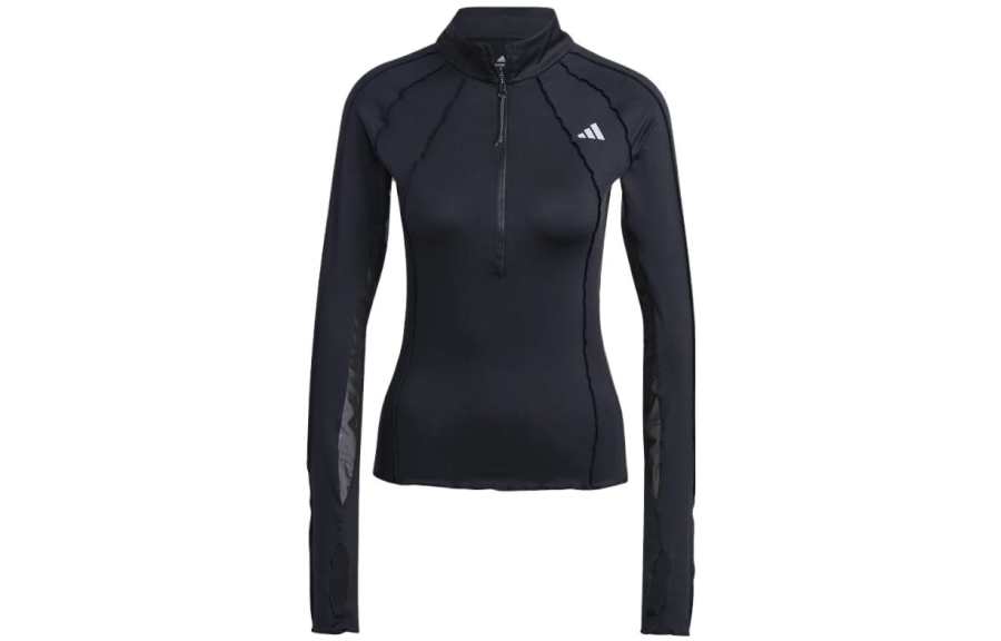 Adidas Adidas T Shirts Women's Dark Blue Stand Collar Moderate Straight Fit