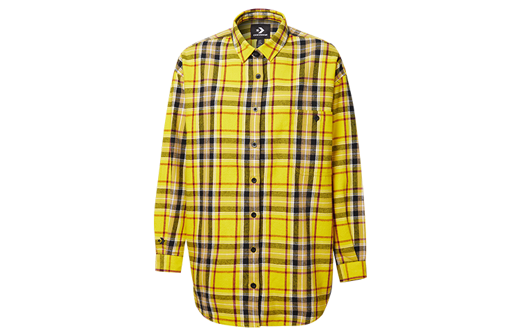 Converse Shirts Women's Yellow Lapel Moderate Shirt