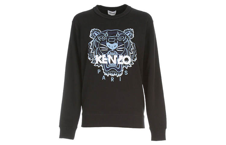 KENZO Sweatshirts Women's Black Crew Neck Moderate Regular