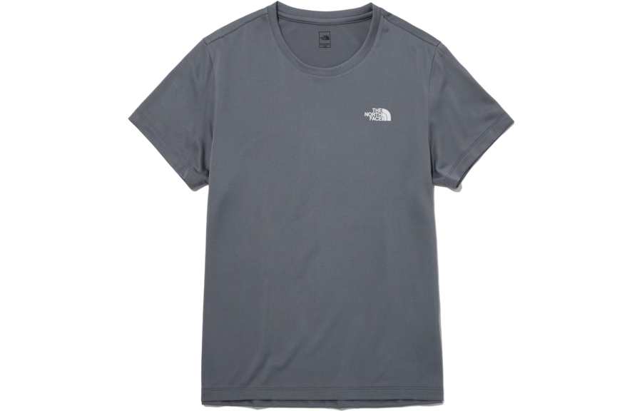 THE NORTH FACE T Shirts Women's Gray Crew Neck Moderate Straight Fit
