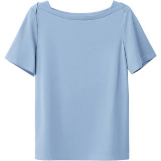 AMII T Shirts Women's Boat Neck Moderate Straight Fit