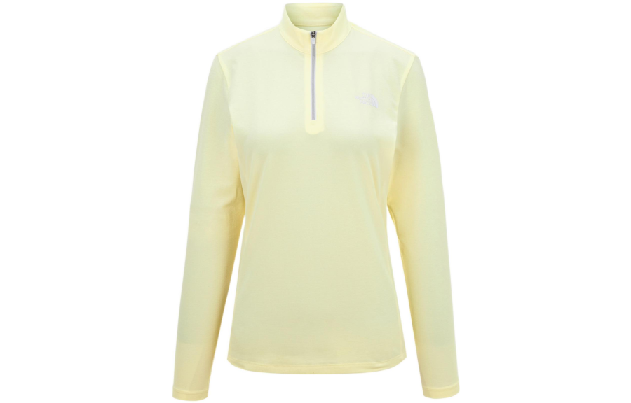 THE NORTH FACE T Shirts Women's Yellow Stand Collar Moderate Straight Fit