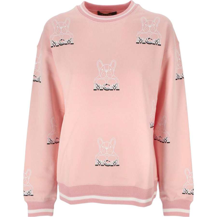MCM MCM Sweatshirts Women's Pink Crew Neck Moderate