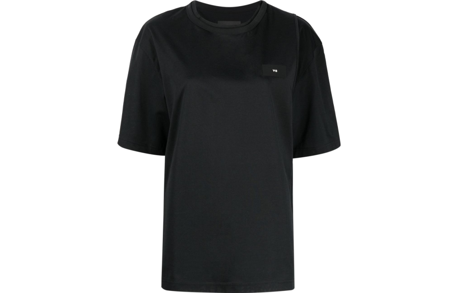 Yohji Yamamoto Yohji Yamamoto T Shirts Women's Obsidian Black Crew Neck Moderate Straight Fit