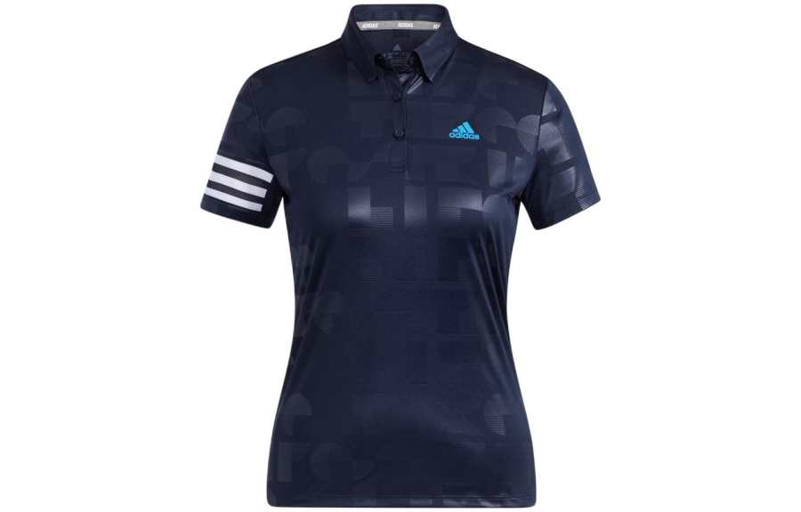 Adidas Adidas Polo Shirts Women's Blue Polo Collar Moderate Straight Fit