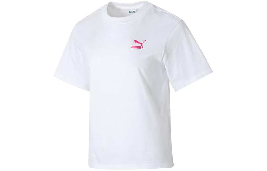 PUMA Drop Shoulder Sleeve T Shirt Women's White