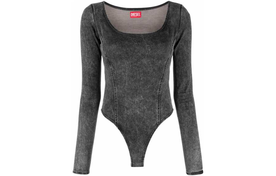 DIESEL DIESEL Logo-patch Long-sleeve Bodysuit