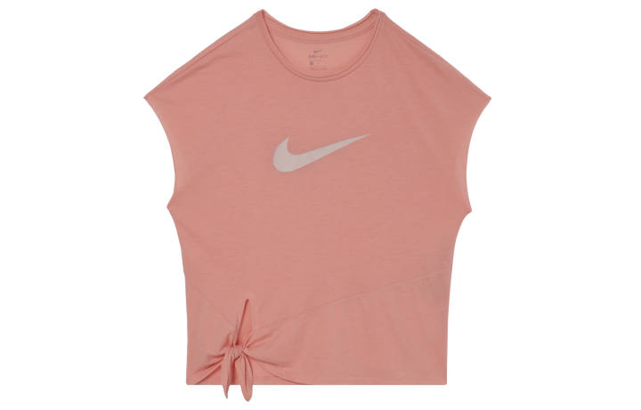 Nike Nike T Shirts Women's Pink Crew Neck Moderate Straight Fit