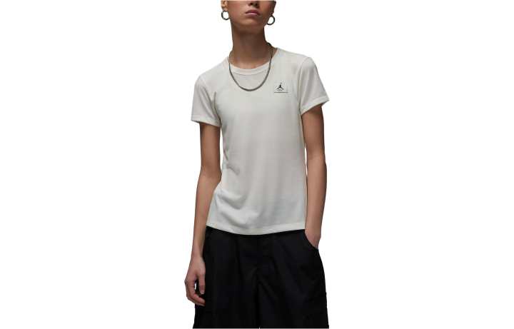 Jordan Jordan T Shirts Women's White Crew Neck Moderate Straight Fit