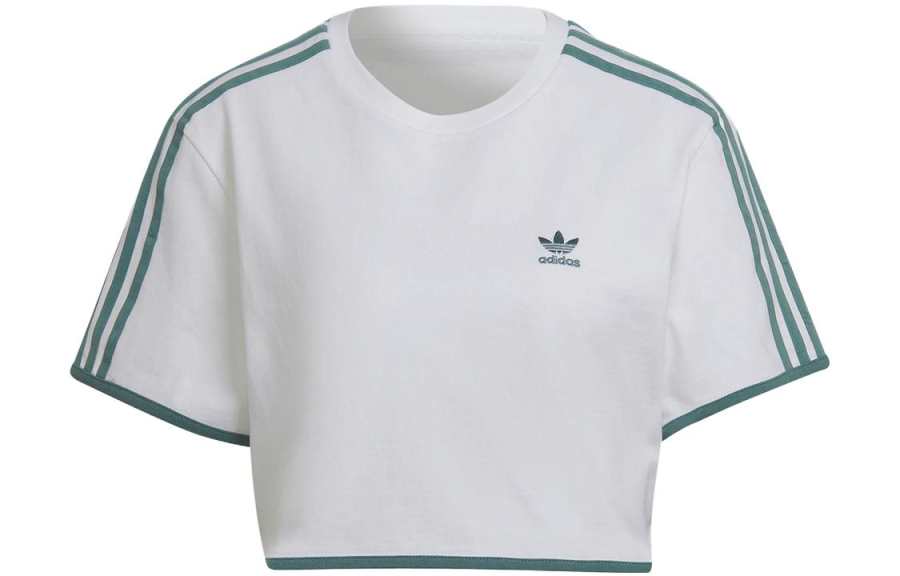 Adidas Originals Drop Shoulder Sleeve T Shirt Women's White