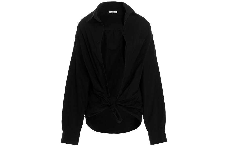 Balenciaga 【Previous Season】gathered-detail poplin shirt