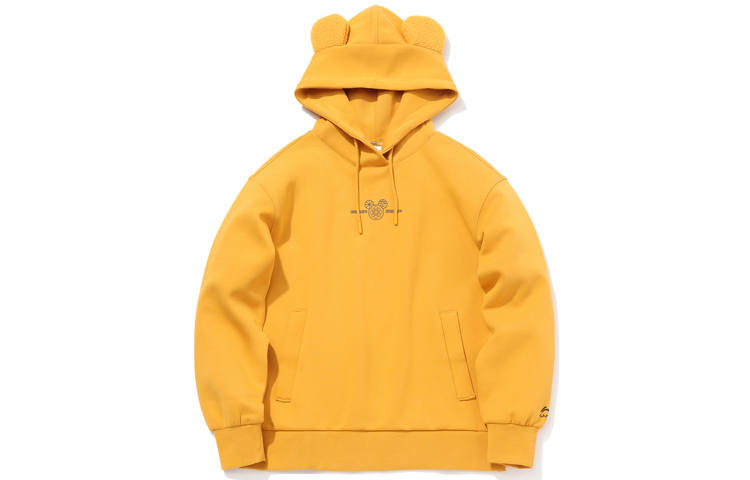 Li-Ning Li Ning X Disney Sweatshirts Women's Yellow Hooded Moderate Regular