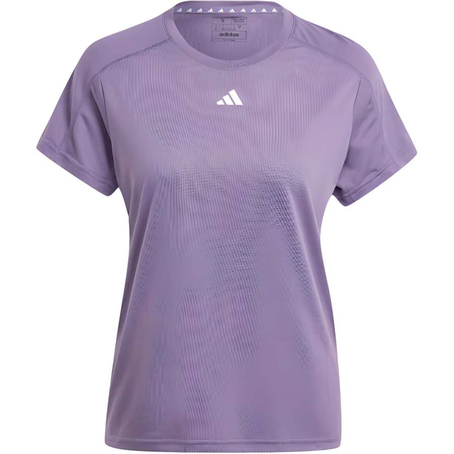 Adidas Adidas Essential T Shirts Women's Purple Crew Neck Moderate Straight Fit