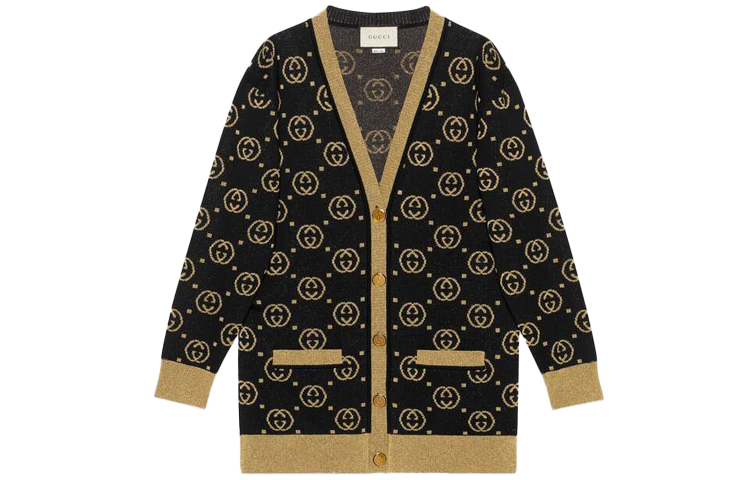 GUCCI Knitwear Women's Black V Neck Moderate