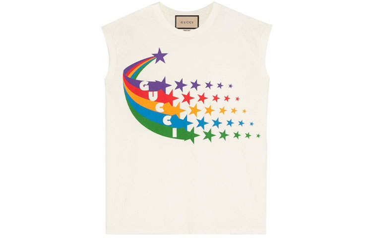 GUCCI Camisoles Women's White Crew Neck Moderate Straight Fit