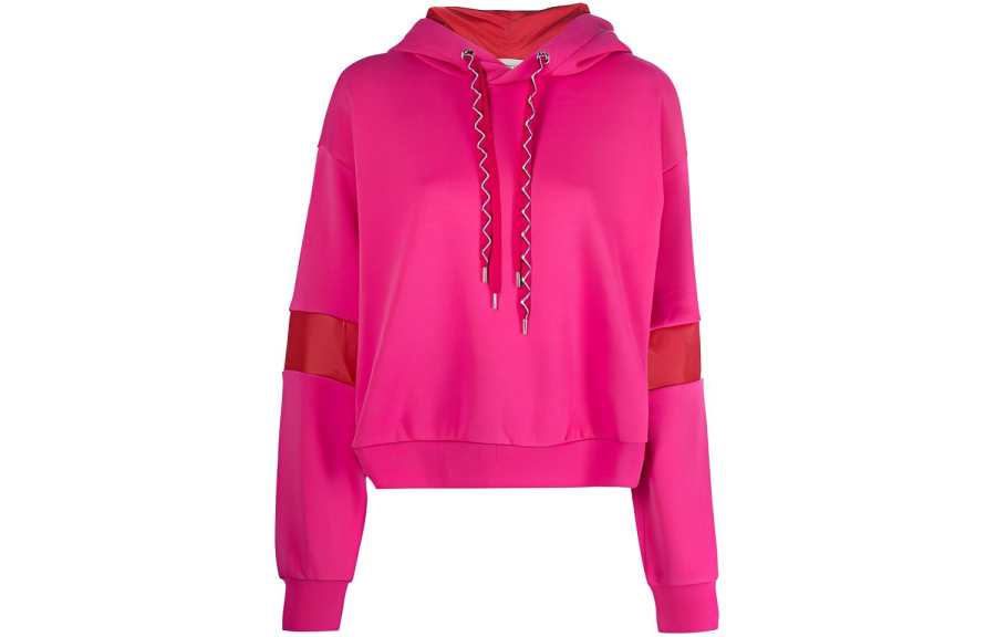 Moncler Sweatshirts Women's Fuchsia Hooded Non Detachable Moderate