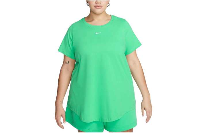 Nike Nike T Shirts Women's Light Green Crew Neck Moderate Straight Fit