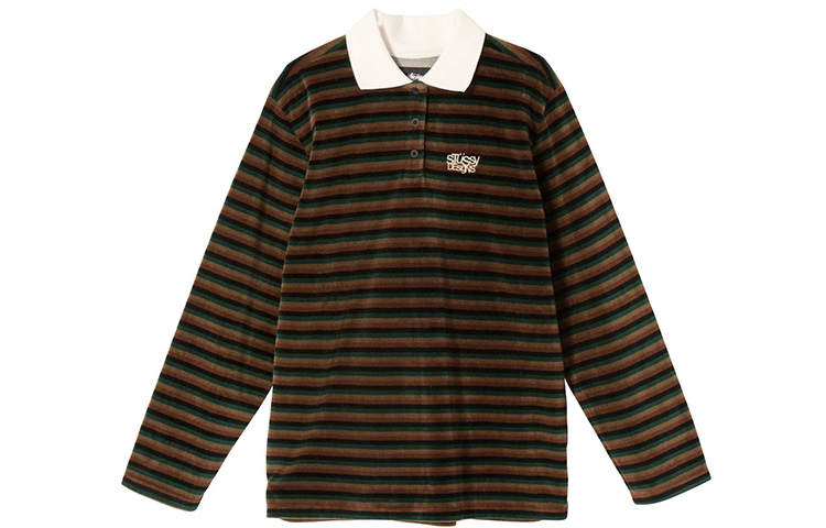 Stussy Polo Shirts Women's Polo Collar Moderate Straight Fit