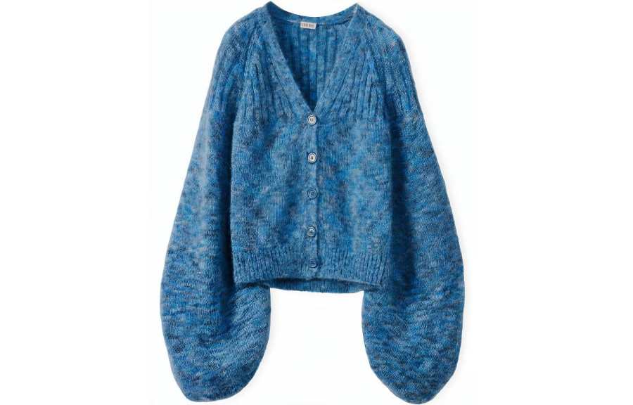 LOEWE LOEWE Balloon Sleeve Cardigan 'Blue Multitone'