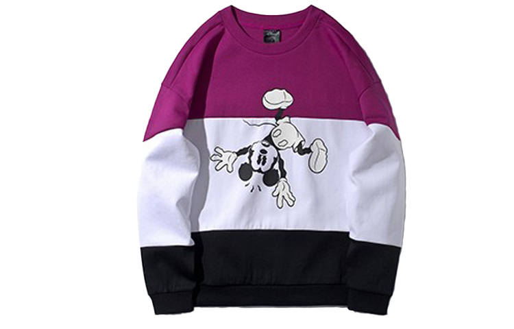 Li-Ning Li Ning X Disney Sweatshirts Women's Magenta Purple Crew Neck Moderate