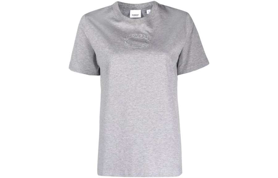 Burberry T Shirts Women's Gray Crew Neck Moderate