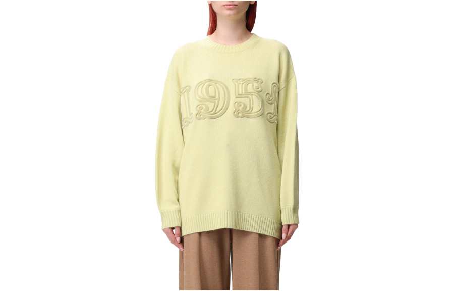MaxMara MaxMara Sweaters Women's Yellow Crew Neck Moderate Other