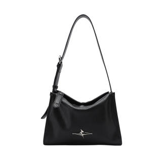 JACD Pu Tote Bag, Shopping Bag, Crossbody Bag, Shoulder Bag Large Unisex Black