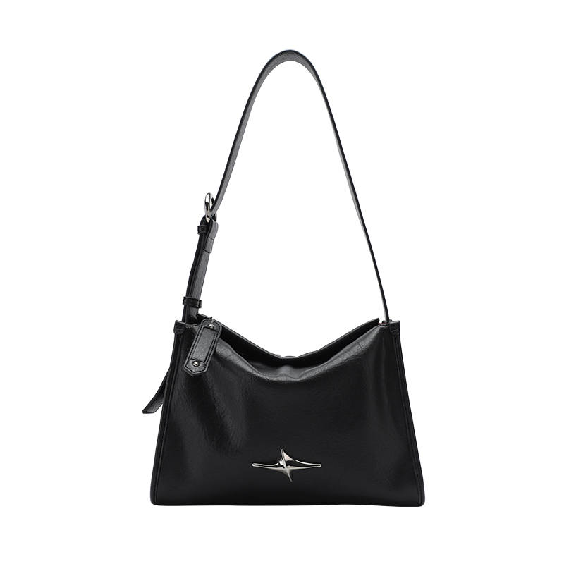 JACD Pu Tote Bag, Shopping Bag, Crossbody Bag, Shoulder Bag Large Unisex Black