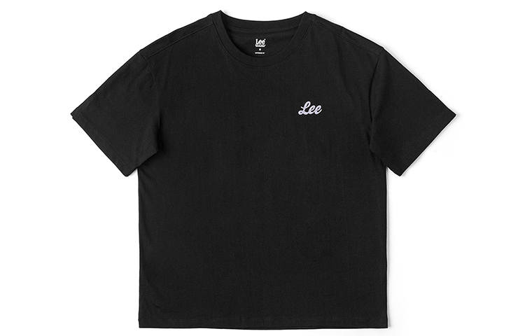 Lee T Shirts Women's Black Crew Neck Moderate Straight Fit