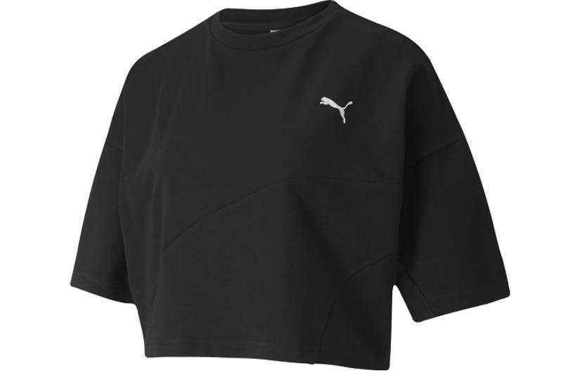 PUMA EVIDE FORM Drop Shoulder Sleeve T Shirt Women's Black
