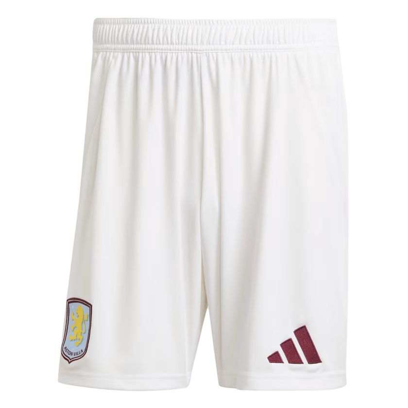 Adidas Adidas AEROREADY Aston Villa FC 24/25 Home Shorts Soccer Bottom Men's White