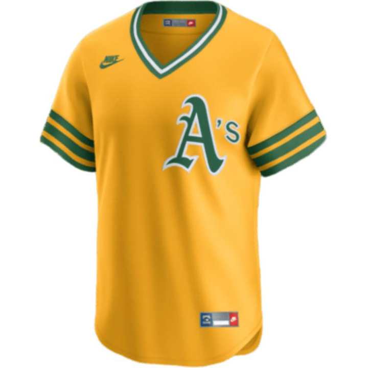 Nike Nike x MLB Oakland Athletics Cooperstown Soccer Jersey Men's Gold