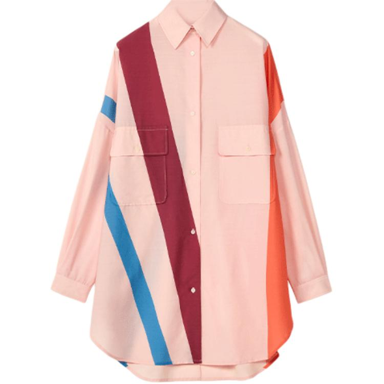 LOEWE Shirts Women's Light Pink Pointed Collar Moderate Shirt
