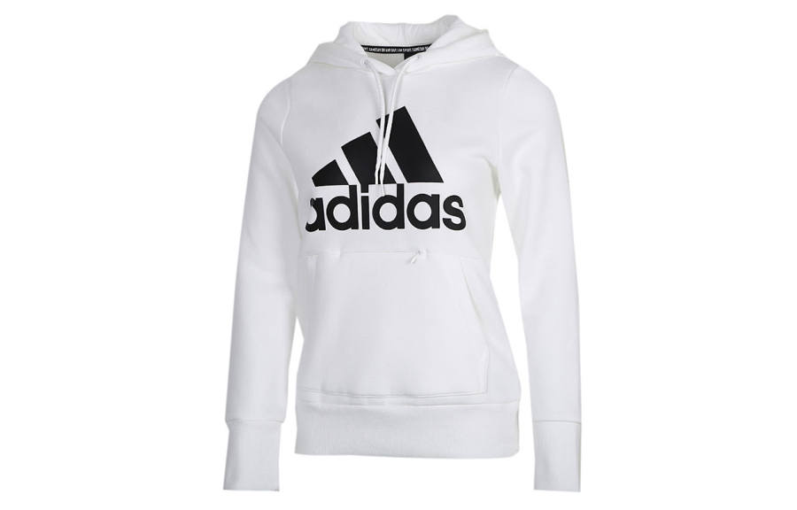 Adidas Adidas W Bos Oh Hd Fleece Lined Thermal Sports Hood Sweatshirt International Version Women's White