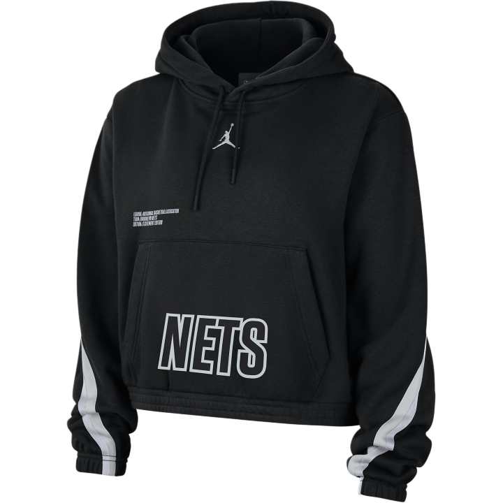 Jordan JORDAN Brooklyn Nets Courtside Statement Edition Women's JORDAN Nba Fleece Pullover Hoodie