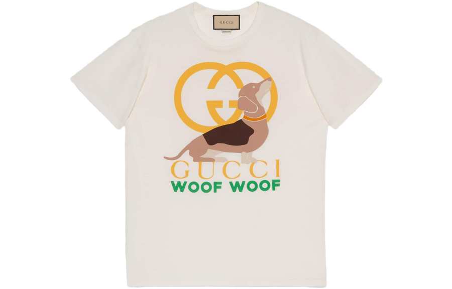 GUCCI SS23 Drop Shoulder Sleeve T Shirt Women's Beige