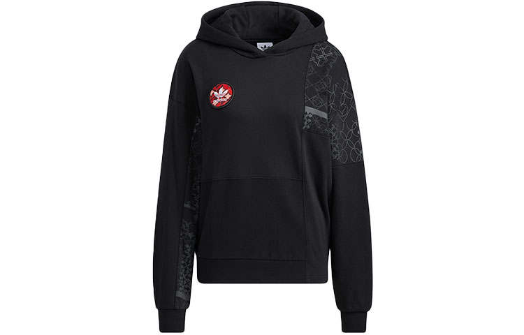 Adidas Originals Sweatshirts Women's Black Hooded Moderate Regular