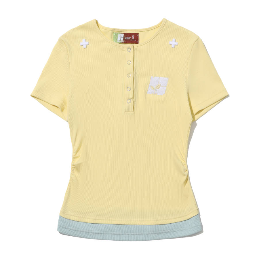 NSTNEW START T Shirts Women's Henry Collar
