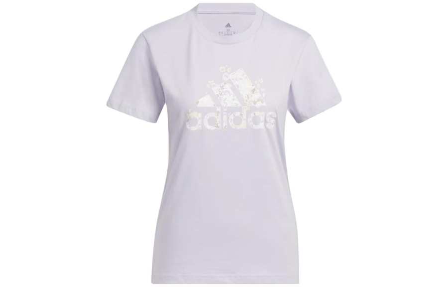 Adidas Adidas T Shirts Women's Purple Crew Neck Moderate Straight Fit