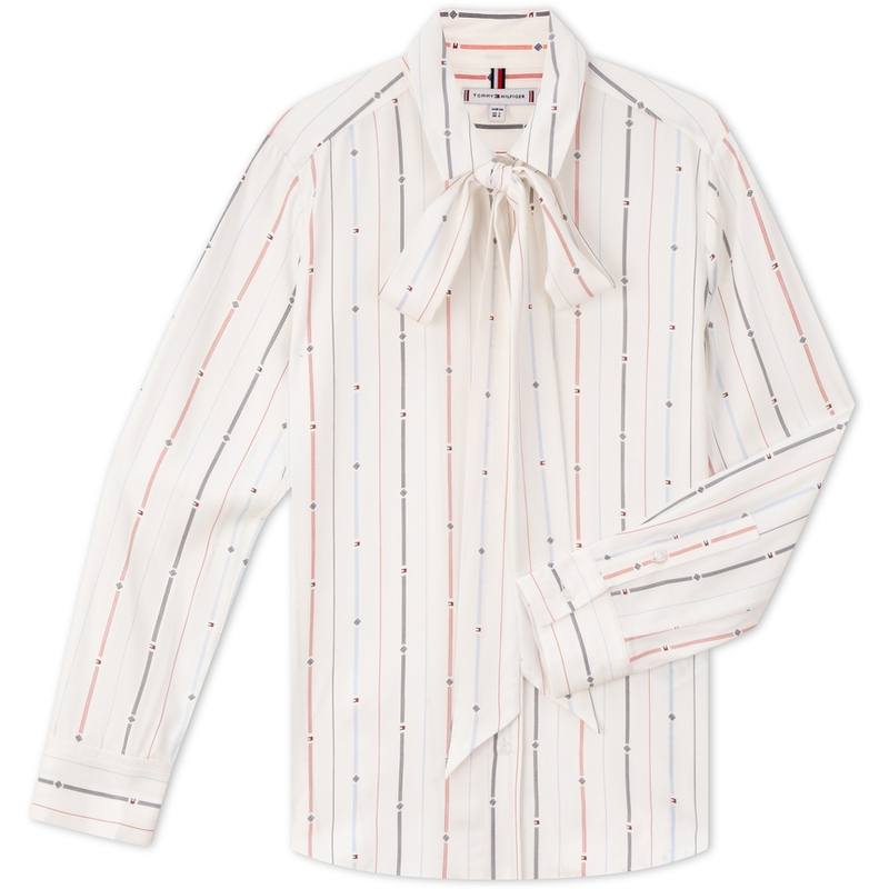 Tommy Hilfiger Shirt Women's White Stripes