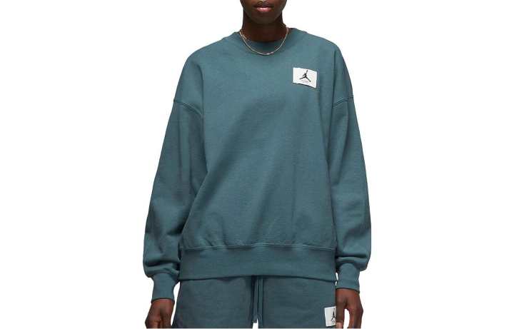 Jordan Jordan Sweatshirts Women's Gray Green Crew Neck Moderate Regular