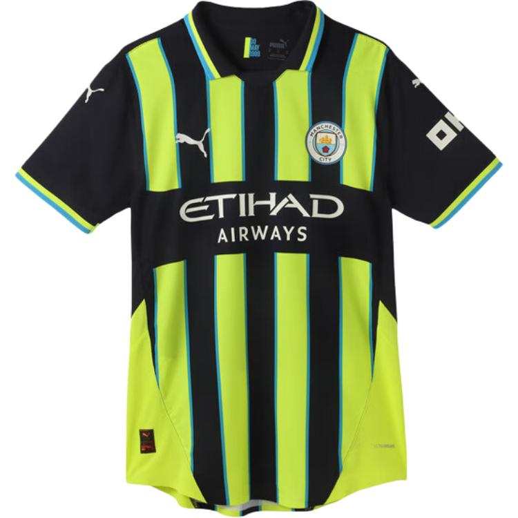 PUMA Manchester City AUTHENTIC JERSEY W/PACKAGING Soccer Jersey Player Edition Men's Marine Blue/Yellow
