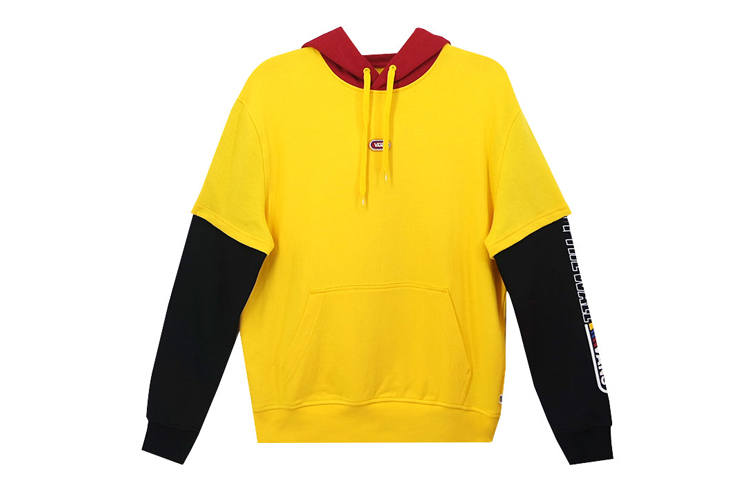 Vans Sweatshirts Women's Yellow Hooded Moderate Mock Two Piece